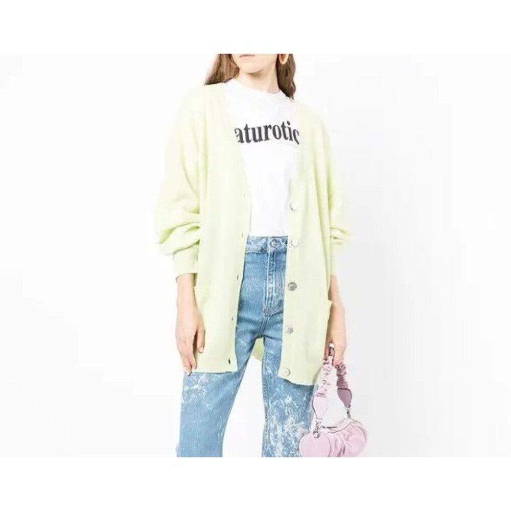 Crush Cashmere Cashmere Cardigan Size 1 Button Front Canggu Fine-Knit Pockets